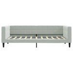 vidaXL Lit de jour avec matelas gris clair 90x190 cm velours