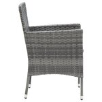 vidaXL Chaises à manger de jardin lot de 4 Résine tressée Gris