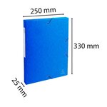 Boite De Classement Exabox Dos 25mm Carte Lustrée - A4 - Bleu - X 8 - Exacompta