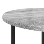 Table d'appoint vidaXL 2 pièces Gris Sonoma en bois d'ingénierie et métal