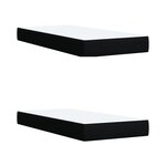 vidaXL Sommier à lattes de lit avec matelas Noir 200x200 cm Tissu