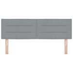 vidaXL Cabeza de cama LED Design Lignes Gris clair 72 cm Tissu