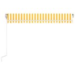 vidaXL Auvent rétractable automatique 400x350 cm Jaune et blanc