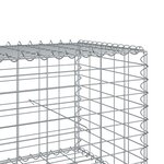 vidaXL Panier gabion avec couvercle 500x100x50 cm fer galvanisé