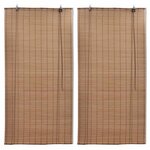 vidaXL Stores roulants en bambou 2 Pièces 100x160 cm Marron