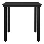 vidaXL Ensemble à manger de jardin 3 Pièces Gris foncé