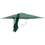 vidaXL Parasol de patio Vert Polyester 300 cm x 300 cm Pliable