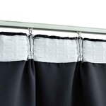 vidaXL Rideaux occultants avec crochets 2 Pièces Anthracite 140x175 cm