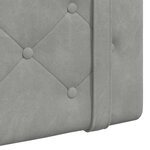vidaXL Tête de lit suspendue Avec lumière LED Gris clair Velours