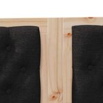 vidaXL Tête de lit Autre Marron et noir 200 cm Bois massif en pin