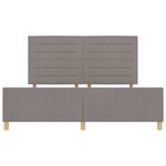 vidaXL Cadre de lit avec tête de lit Taupe 180 x 200 cm tissu