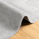 vidaXL Tapis HUARTE à poils courts doux et lavable gris 140x200 cm
