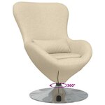 vidaXL Fauteuils  Relax et Fauteuils-Lits Crème