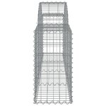 vidaXL Paniers à gabions arqués 12 Pièces 200x30x60/80 cm Fer galvanisé