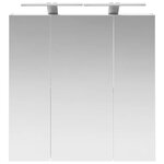 vidaXL Armoire Miroir de Salle de Bain Blanc 70 x 14 5 x 70 cm
