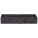 vidaXL Lavabo mural noir 38x24x6 5 cm marbre