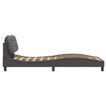 vidaXL Cadre de lit avec LED sans matelas gris 80x200 cm
