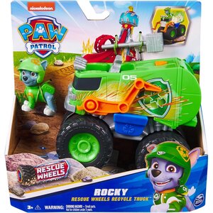 Spin Master 6069331 - Paw Patrol - Pat Patrouille - Véhicule + figurine Rocky Rescue Wheels