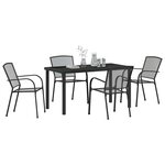 vidaXL Ensemble de salle à manger pour jardin 5 Pièces Anthracite