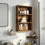 vidaXL Armoire murale de salle de bain Chêne Fumé 40 x 10 x 60 5 cm