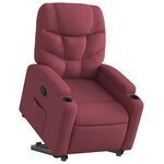 vidaXL Fauteuil inclinable rouge bordeaux tissu