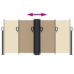 vidaXL Auvent latéral rétractable beige 120x600 cm