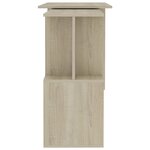 Bureau table poste de travail meuble d'ordinateur informatique étude d'angle chêne sonoma 200 x 50 x 76 cm bois d’ingénierie brun 02_0023680