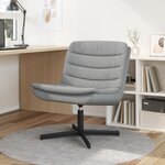 vidaXL Chaise Pivotante Gris clair Tissu Standard Ergonomique