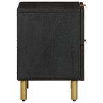 vidaXL Table de chevet noir 40x33x46 cm bois de manguier solide