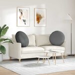 vidaXL Coussins de siège 2 Pièces Gris foncé Ø60 x 21 cm tissu