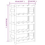 vidaXL Casier à bouteilles pour 20 bouteilles marron bois pin solide