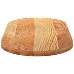 vidaXL Dessus de table 120x60x4 cm bois de chêne massif ovale