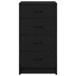 vidaXL Buffet Chêne Noir 40x41x75 cm Bois d'ingénierie