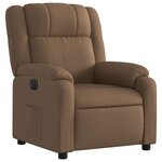 vidaXL Fauteuil inclinable électrique Marron Tissu