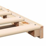 vidaXL Cadre de lit surélevé Marron 135 x 190 cm Bois massif en pin