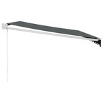 vidaXL Auvent rétractable anthracite 4 5x3 m tissu et aluminium