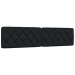 vidaXL Lit avec matelas noir 200x200 cm tissu