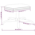 vidaXL Repose-pied Gris clair 60x60x36 cm Tissu et similicuir