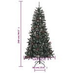 vidaXL Sapin de Noël artificiel avec support Vert 240 cm PVC