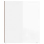 vidaXL Table de chevet Blanc brillant 50x39x47 cm