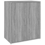 vidaXL Meuble à chaussures Sonoma gris 60x35x70 cm Bois d'ingénierie