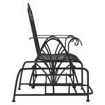 vidaXL Banc coulissant 61 cm Noir Acier