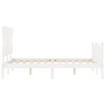 vidaXL Cadre de lit sans matelas blanc bois de pin massif