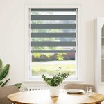 vidaXL Store zèbre gris foncé largeur du tissu 50 9 cm polyester