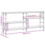 vidaXL Table console chêne sonoma 180x29x76 5 cm bois d'ingénierie
