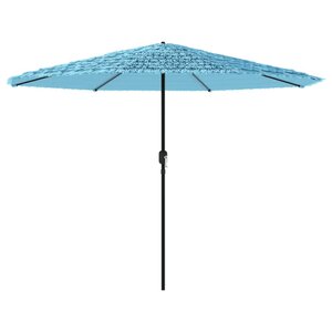 vidaXL Parasol de jardin avec mât en acier bleu 324x324x247 cm