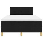 vidaXL Lit à ressorts avec coussin Noir 120 x 190 cm tissu