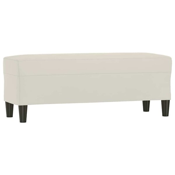 vidaXL Banc Crème 100x35x41 cm Velours