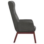 vidaXL Chaise de relaxation Gris foncé Tissu