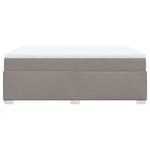 vidaXL Sommier à lattes de lit avec matelas Taupe 160x200 cm Tissu